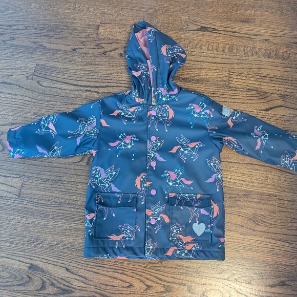 Hatley Navy Unicorn Raincoat for Kids - Picture 3 of 10